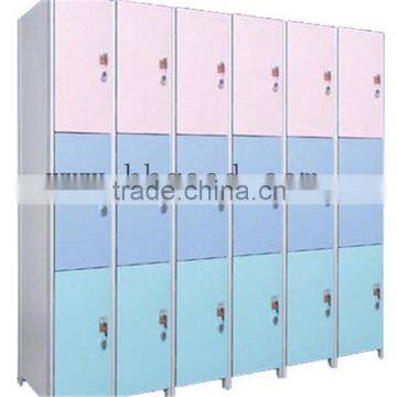 pink mordern style laminate lockers for public