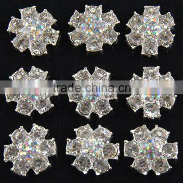 22mm Wholesales Excellet Quality Alloy Flower Crystal Rhinestone Button For Jewelry Garment Accessory