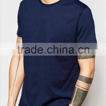 long back bottom short sleeve men t-shirt OEM service