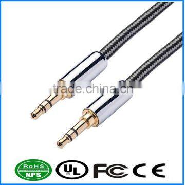 Silver Series 3.5mm Auxiliary Cable AUX Cable Audiophile Audio Wire Stereo Panel Mount Cable for PC, Car Audio, Audio Equipment