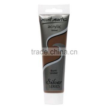 Mont Marte silver series acrylic paint 100ml - Burnt Umber