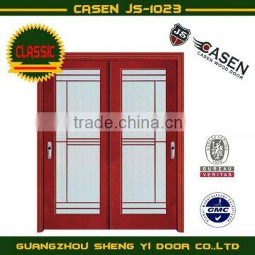 sliding glass wooden door