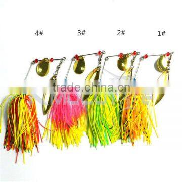 Kmucutie Spinner Bait 17.4g Lead Head Pvc Skirts Fishing Bait for Freshwater Fishing photo-5