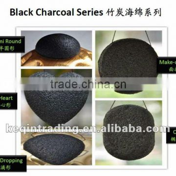 konjac bamboo charcoal sponge bath sponge