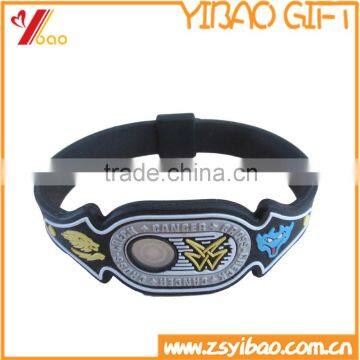 Black Cool Silicone Bracelet/Print Rubber Wristband