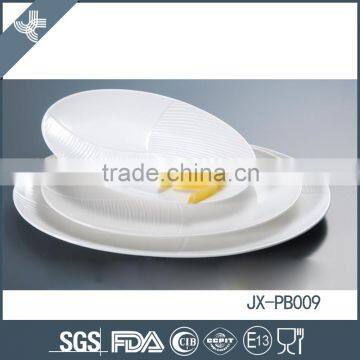 Best-selling oval dinner plate, white porcelain tableware for hotel