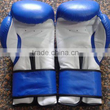 Professional Style Blue PU Leather Boxing Training Gloves photo-2