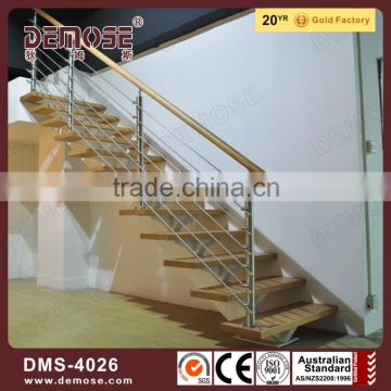 interior straight steel wood residential vogue stairs