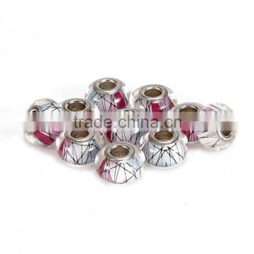 Hot Selling Epoxy Enamel 10 pcs Pink Color Glass Beads Loose Beads