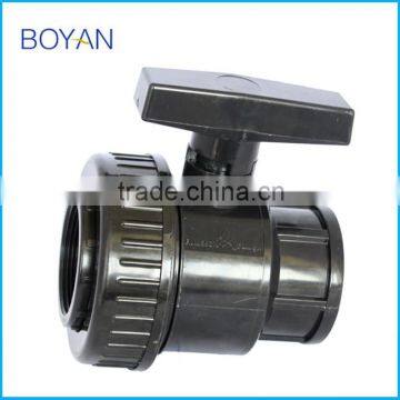 Plastic Pipe Fitting For Irrigation Pvc Black Single Union Ball Valve