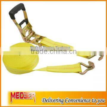 2'' polyester plastic handle rachet tie down straps