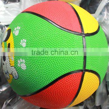 custom print logo rubber basketbal size 5