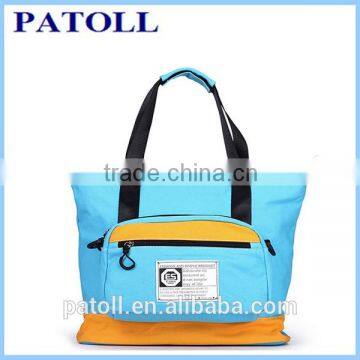 Factory wholesale reusable canvas weekend bag fashion design