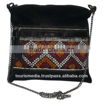 New style of moroccan kilim bags with metal chain strap