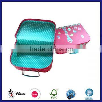 Chinese cardboard suitcase luggage box for gift/puzzle packaging