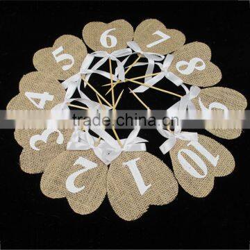 Personalized Monogram Burlap Numbers Seating Charts photo-2