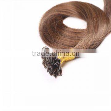 Wholesale Full cuticle hight quality Keratin I tip Hair/U tip hair/Flat tip hair extension