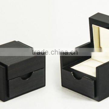 Newest Black small Wooden Jewelry ring box