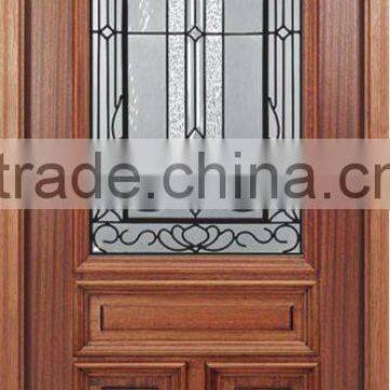 Glass Inserts Solid Wood Doors Arch Design DJ-S5366MA-5