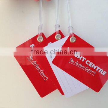 Hard Plastic Double Cards Flight Center Luggage Tags