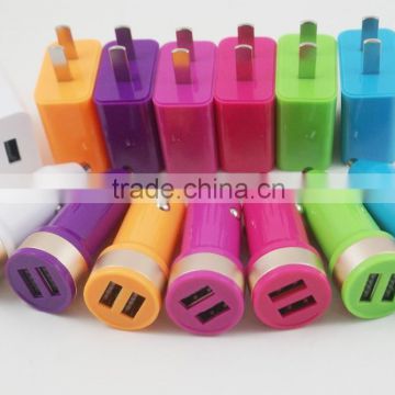 1 set CN 2 in 1 kit charger 1 pcs EU/US Plug +1pcs Car charger Kit for iPhone 4 4S 3GS 3G iPod Touch