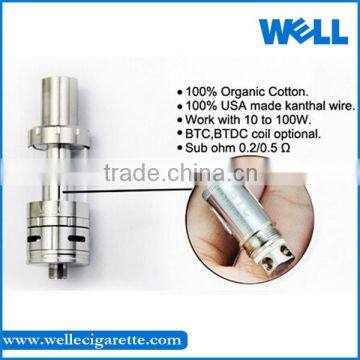 2015 Most Popular Arctic Sub Tank Ohm Clearomizer Authentic Dual Coil Vape Tank For Sale