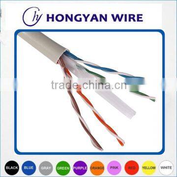 Network cabling gigabit ethernet cat6 utp cable 23awg 0.57mm bare copper cat6 upt network cable