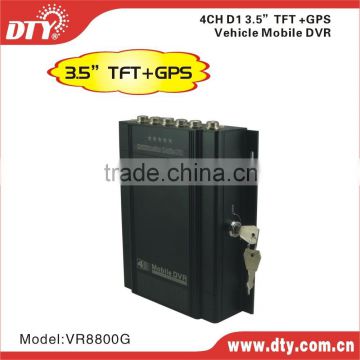 DTY VR8800G d1 h.264 sd hdd built-in gps module 4ch mobile dvr