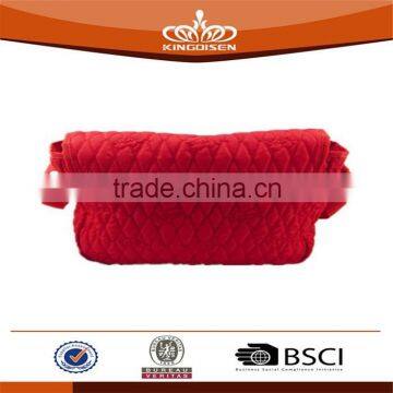 Bright Red Women Garment Fabric Handbags photo-3