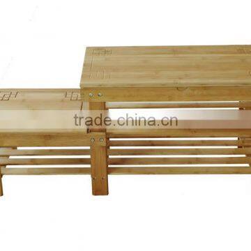 BAMBOO SHOE RACK & STOOL