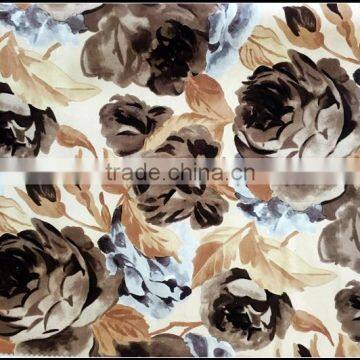 flower printing soft vlelvet fabric for sofas