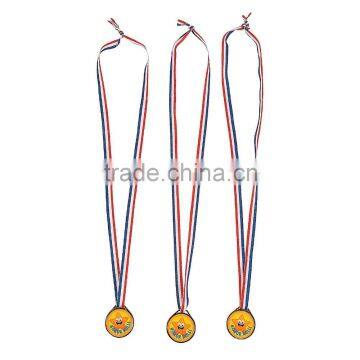 High Quality Hot Sale Custom Design Promotional Cheap Plastic Gold Honor Roll Award Medals with Colorful Ribbon Necklace