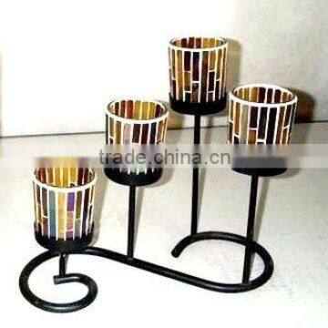 glass mosaic candle holder,glass candleholder,glass crystal candle holders