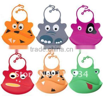 multi-styles designs waterproof silicone baby bibs