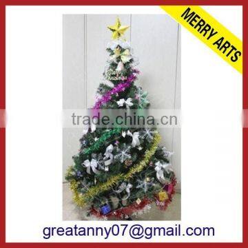 New design 2015 colorful artificial flower decorated snow shape christmas tree for sale