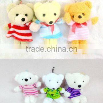promotional handamade bear keychain with plush animals customized
