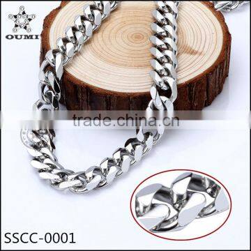 Necklaces Jewelry Type Stainless Steel Jewelry Main Material Flat Thick Curb Chain