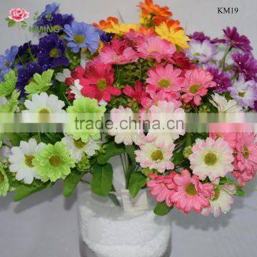 7 heads artificial plastic daisy flower for funeral grave