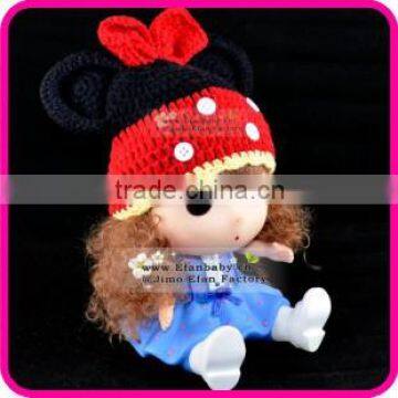 crocheted flowers for red mickey hat with cheap winter hats