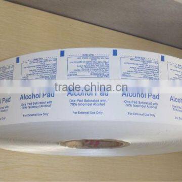 High quality aluminum foil paper for 70% Isopropyl Pads