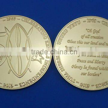 50 years anniversary gold coin celebrating souvenir coin for Kenya