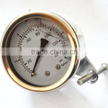 high quality oil pressure gauge Liquid filled pressure Gauge shockproof pressure gauge