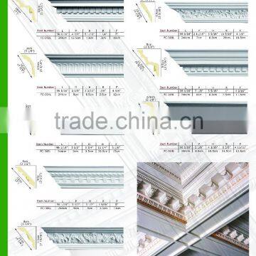 2015 High Quality Good price beautiful new modern luxury pu decorative gypsum cornice moldings