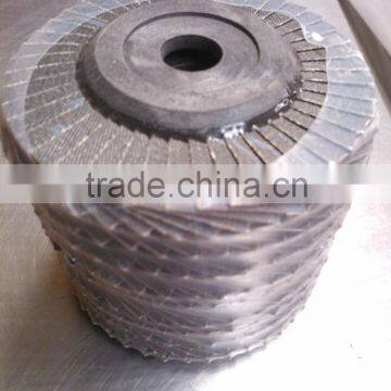 SIZE 100 FLAP WHEEL USING HEATED A/O FOR STEEL AND STAINLESS METAL POLISING AND GRINDING