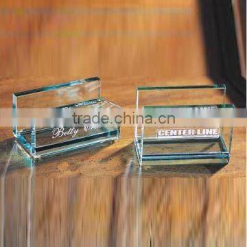 Wholesale card holder crystal glass name card holder