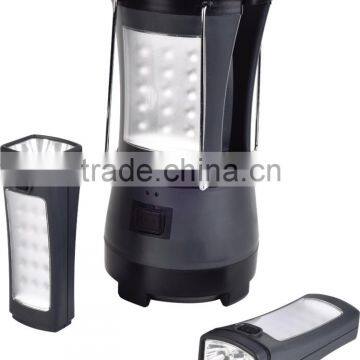 LED CAMPING LANTERN with detachable torch, USB charing camping lantern