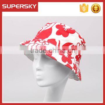 A-1532 Lady Outdoor Travel bucket Cap Tropical Fishing Outdoor Cap Women Floral Summer Sun Hats