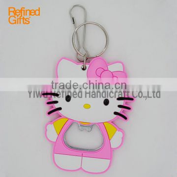 Manufacture Hello Kitty Beer Openers silicone keychain