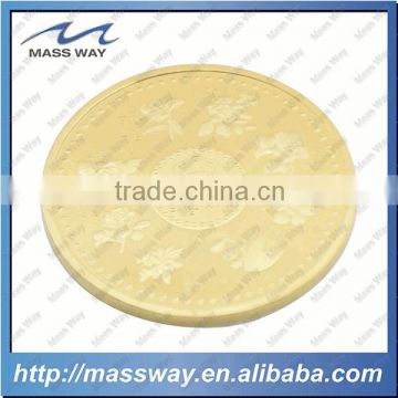 die cast zinc alloy custom souvenir 3D golden commemorate coin