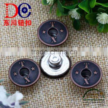 Ecofriendly Antique Copper Double Pin Jeans Button Denim Button photo-4